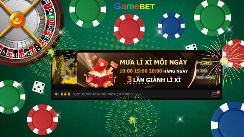 Lucky club giới thiệu [Sự kiện GameBET] Mưa lì xì mỗi ngày cao nhất 8888K